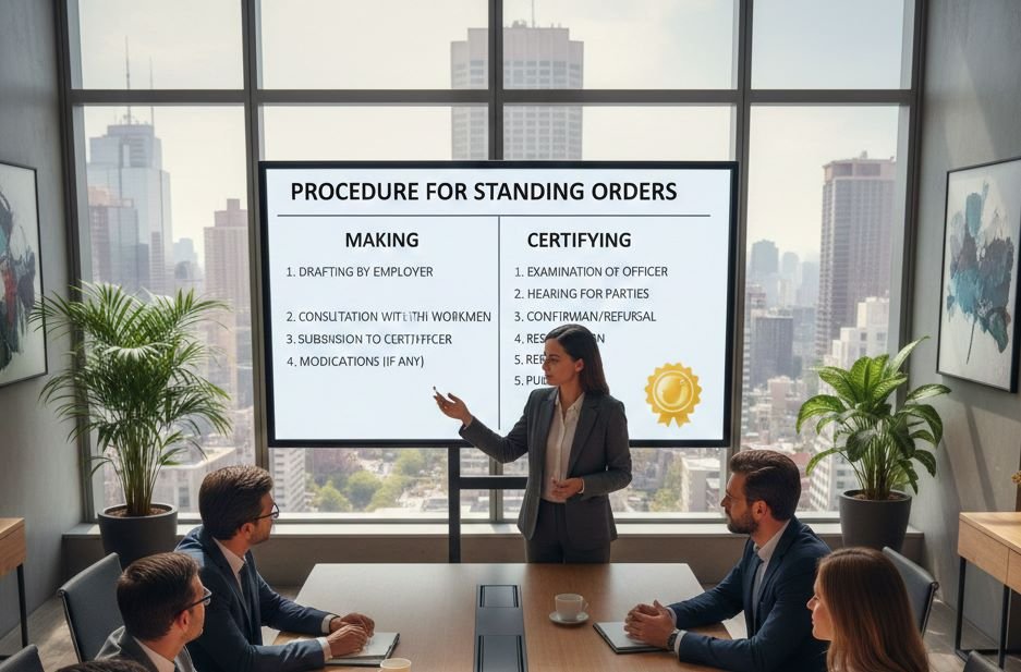 Procedure for making and certifying standing orders